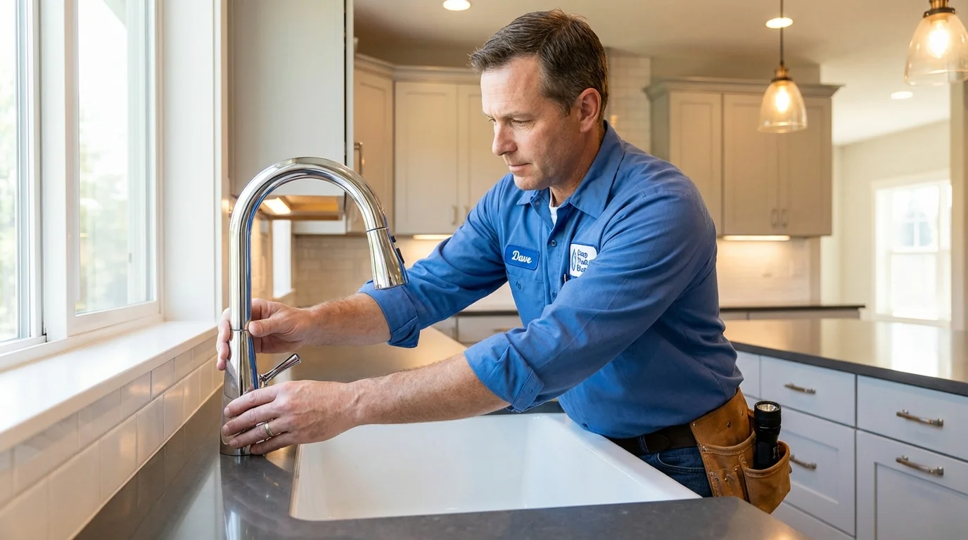 Kitchen faucet installation by Johns Plumbing LLC in Garnett